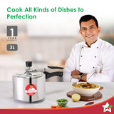 Wonderchef Alfa Aluminium Inner Lid Pressure Cooker 3L