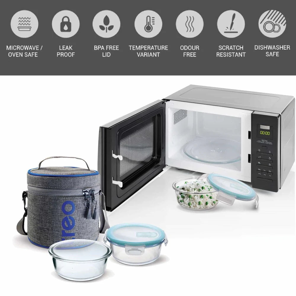 Milton All Fresh Borosilicate Glass Tiffin 2pcs set
