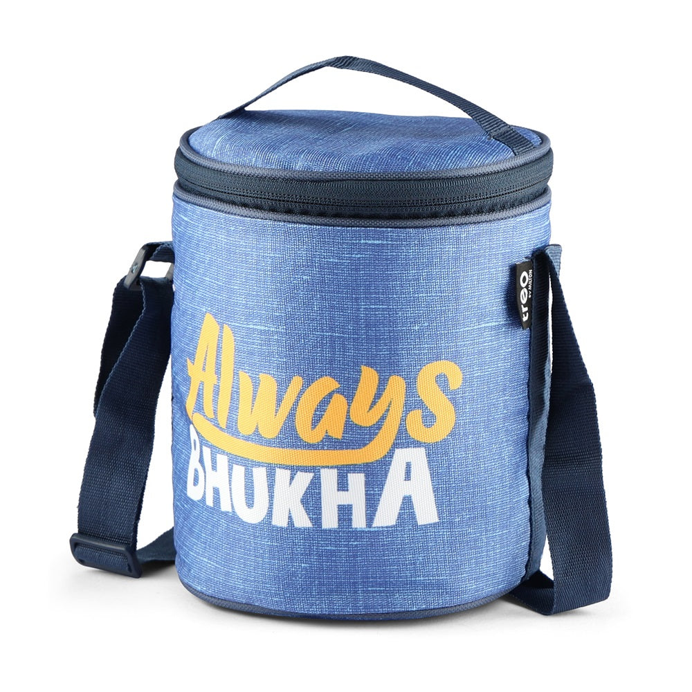 Milton "Always Bhukha" - Glass Tiffin with Printed Jacket 1200ML