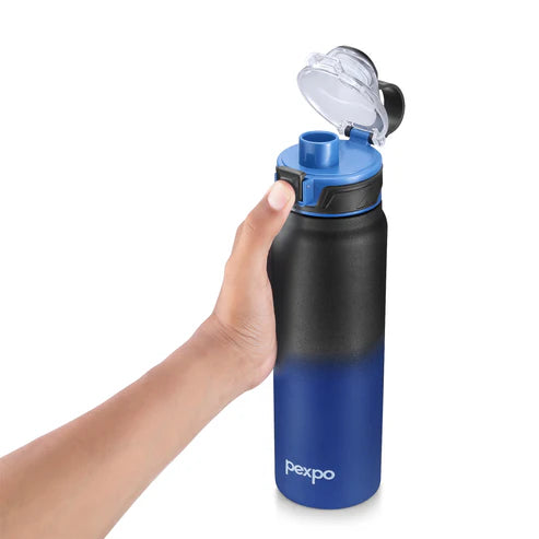 Pexpo Amaze Thermo Steel Bottle  | Tri-Ply Vacuum Insulated Hot & Cold Flask | For Travel