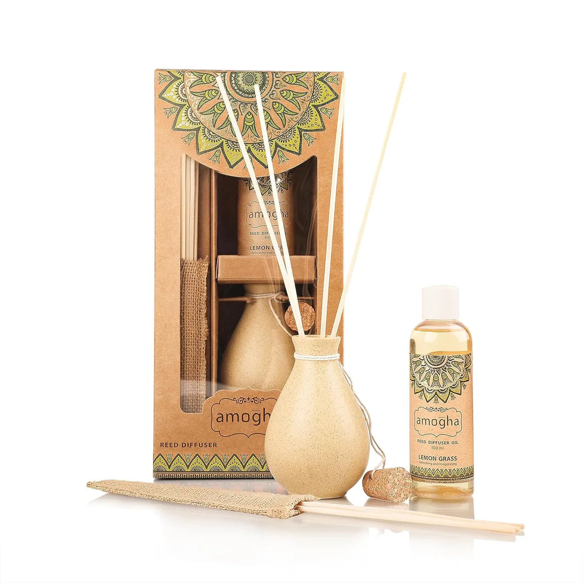 IRIS Amogha Lemon Grass Reed Diffuser Set 100ml