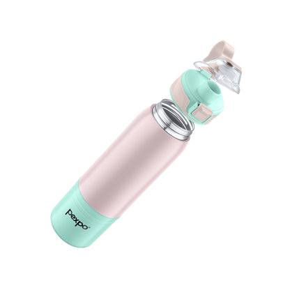 Pexpo Amora Warm & Cold Water Bottle -  Pink-Green - 700 ML