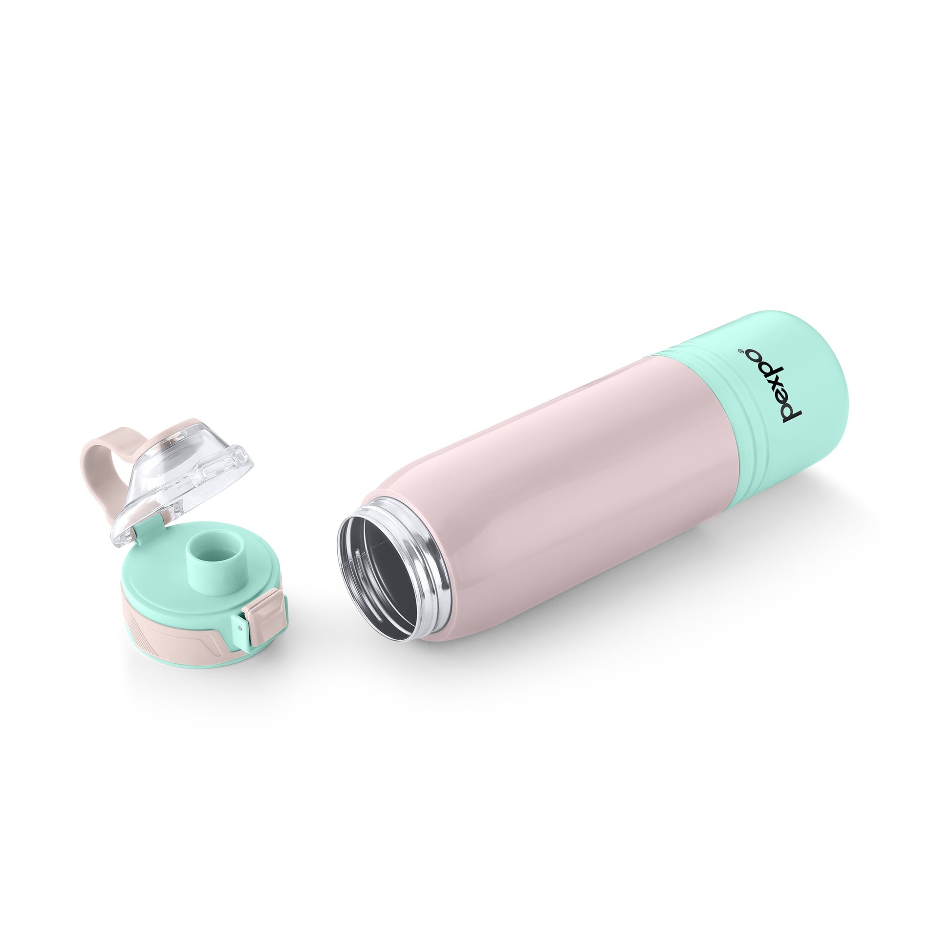 Pexpo Amora Warm & Cold Water Bottle -  Pink-Green - 700 ML