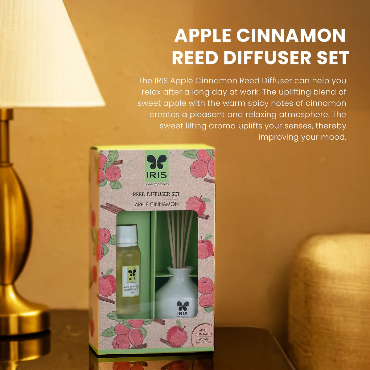 IRIS Apple Cinnamon Reed Diffuser Set 60ml