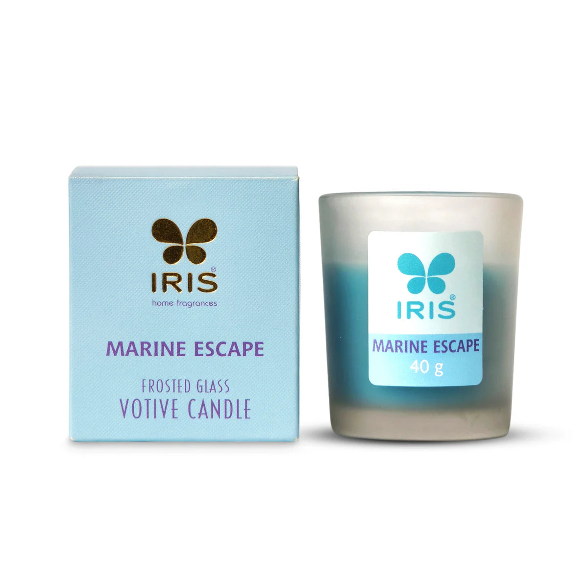IRIS Marine Escape Frosted Shot glass scented Candle 40gm