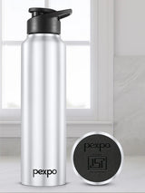 Pexpo Chromo SS Water Bottle with Sipper Cap
