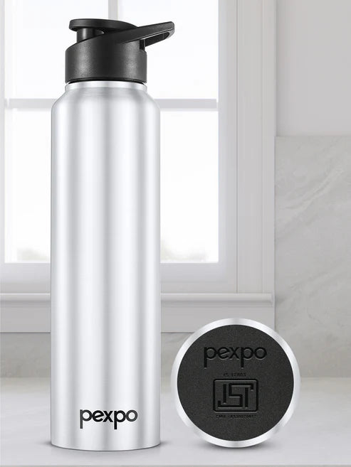 Pexpo Chromo SS Water Bottle with Sipper Cap