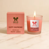 IRIS Happy Raspberry Frosted Shot Glass Scented Candle 40gm