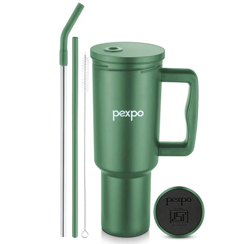 Pexpo Sipzy - Stainless Steel Tumbler with Handle Atom Green 1050 ml