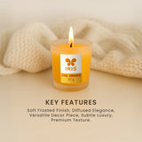 IRIS Zing Orange Frosted Shot glass scented Candle 40gm
