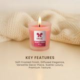 IRIS Velvety Rose Frosted Shot glass scented candle 40gm