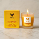 IRIS Zing Orange Frosted Shot glass scented Candle 40gm