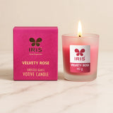 IRIS Velvety Rose Frosted Shot glass scented candle 40gm