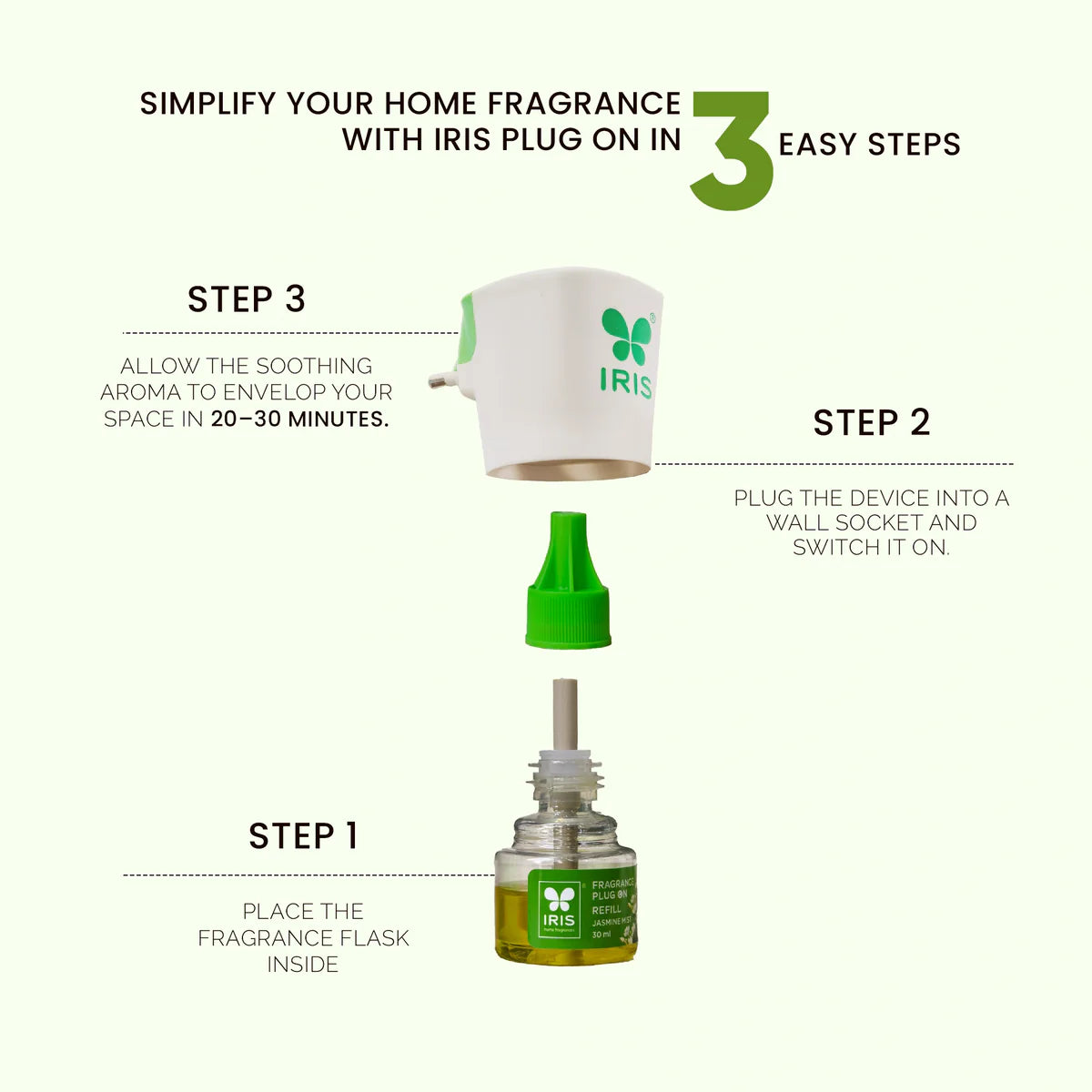 IRIS Jasmine Mist Fragrance Plug 30ML