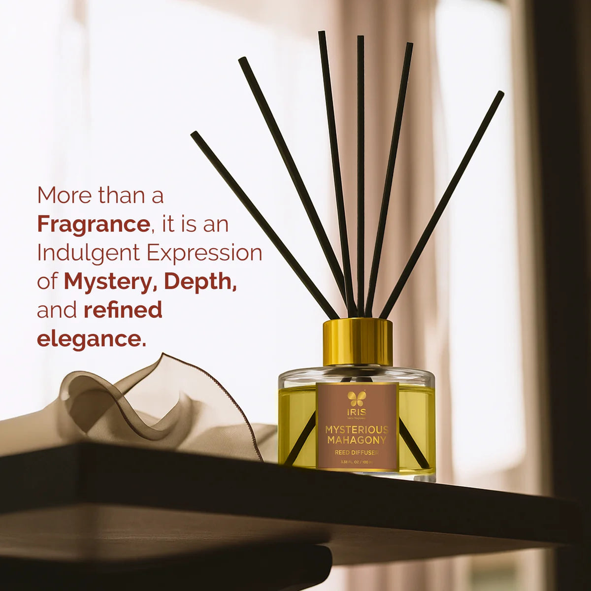 IRIS Mysterious Mahogany Aroma Reed Diffuser Set 100ml
