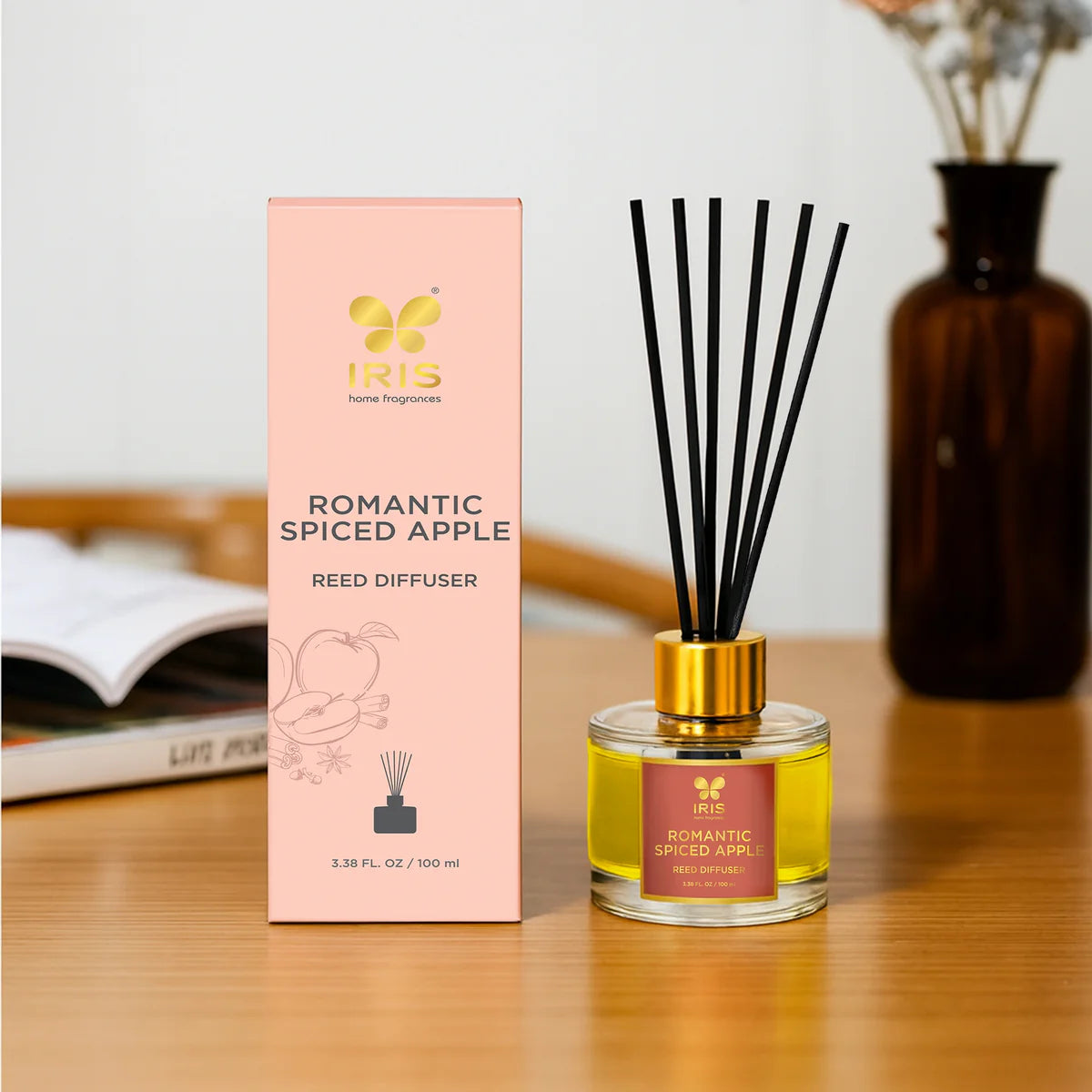 IRIS Spiced Apple Aroma Reed Diffuser Set 100ml