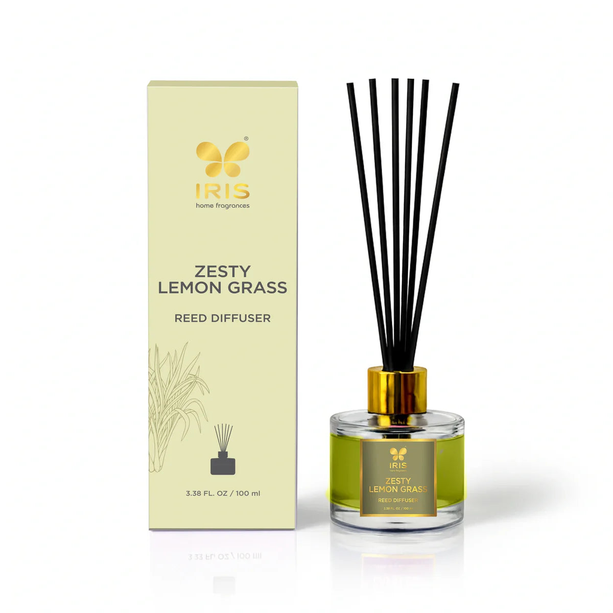 IRIS Zesty Lemongrass Aroma Reed Diffuser Set 100ml
