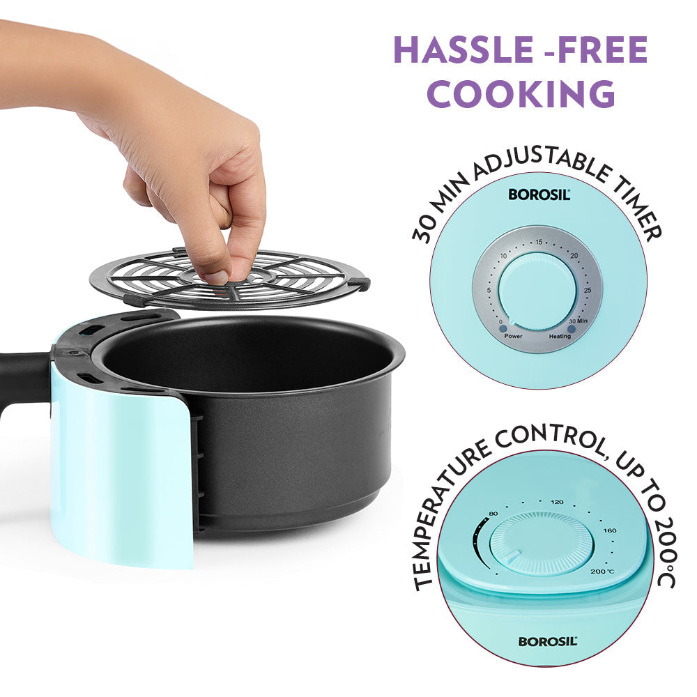 Borosil Smart Electric Air Fryer Healthy Oil-Free Cooking 800W