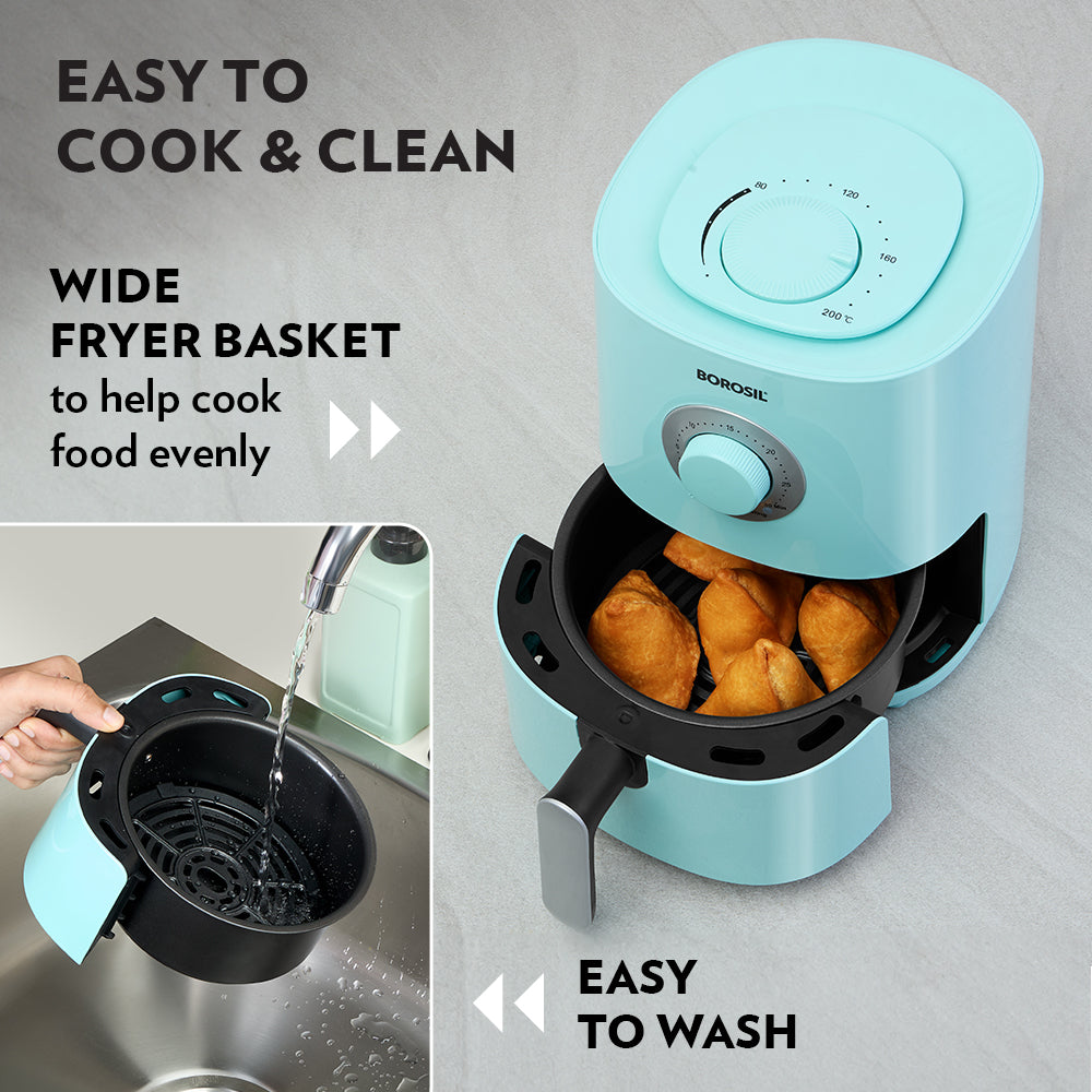 Borosil Smart Electric Air Fryer Healthy Oil-Free Cooking 800W