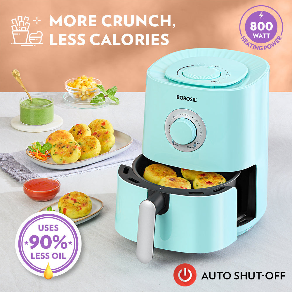 Borosil Smart Electric Air Fryer Healthy Oil-Free Cooking 800W