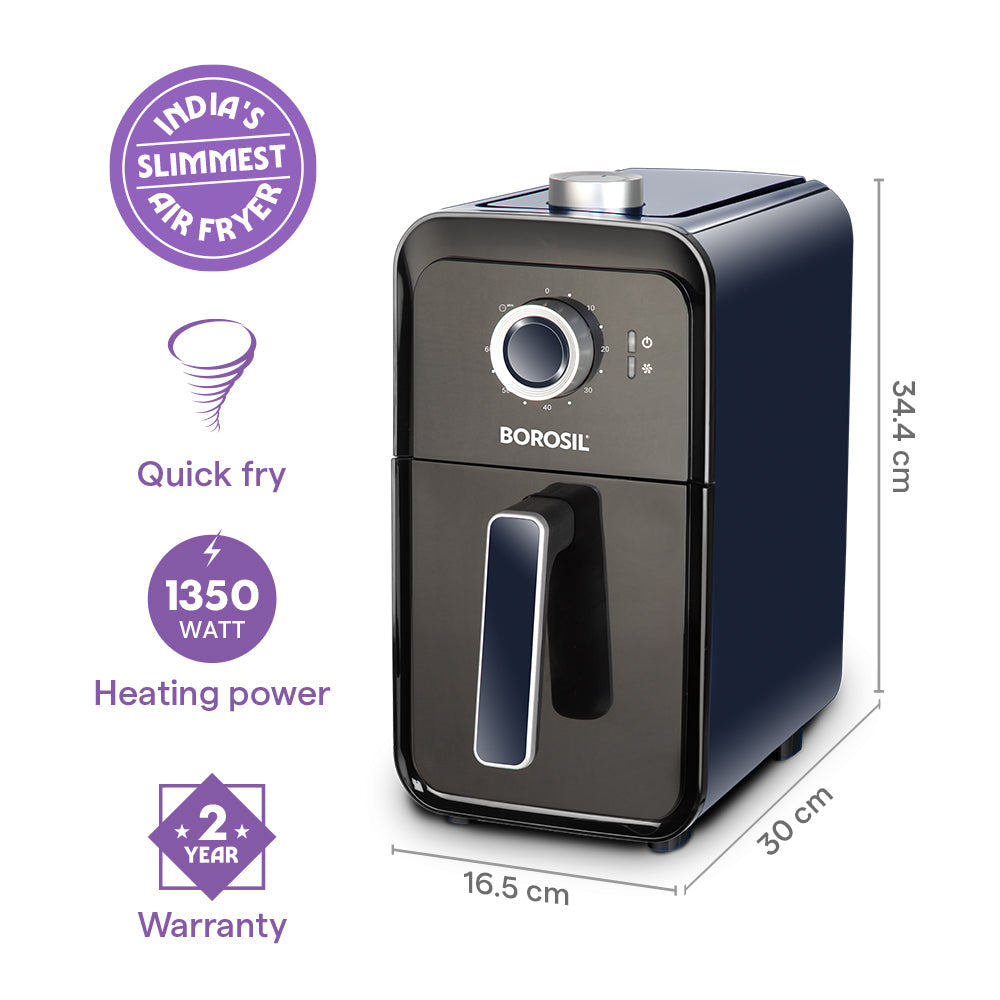 Borosil Smart Electric Air Fryer for Healthy Cooking 1350W