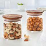 Borosil Classic Glass Jar Set with Wooden Lid