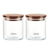 Borosil Classic Glass Jar Set with Wooden Lid