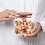 Borosil Classic Glass Jar Set with Wooden Lid