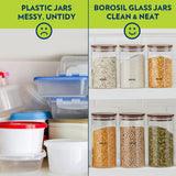 Borosil Classic Glass Jar Set with Wooden Lid