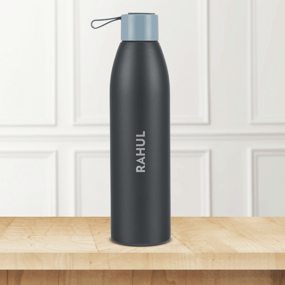 Borosil Personalised Duomate Stainless Steel Double Wall Bottle, Blue