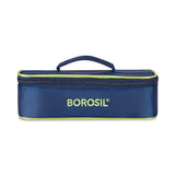 Borosil Blue Flat Lunch Bag, Square, For Set of 2, (320ml) (Only Bag)