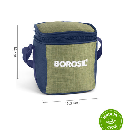 Borosil Ace Tall Lunch Bag, Square, For Set of 2, (320ml) (Only Bag)