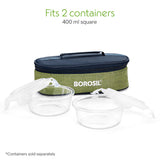 Borosil Ace Flat Lunch Bag, Round, For Set of 2, (400ml) (Only Bag)