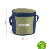 Borosil Ace Tall Lunch Bag, Round, For Set of 2, (400ml) (Only Bag)
