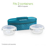 Borosil Teal Flat Lunch Bag, Round, For Set of 2, (400ml) (Only Bag)