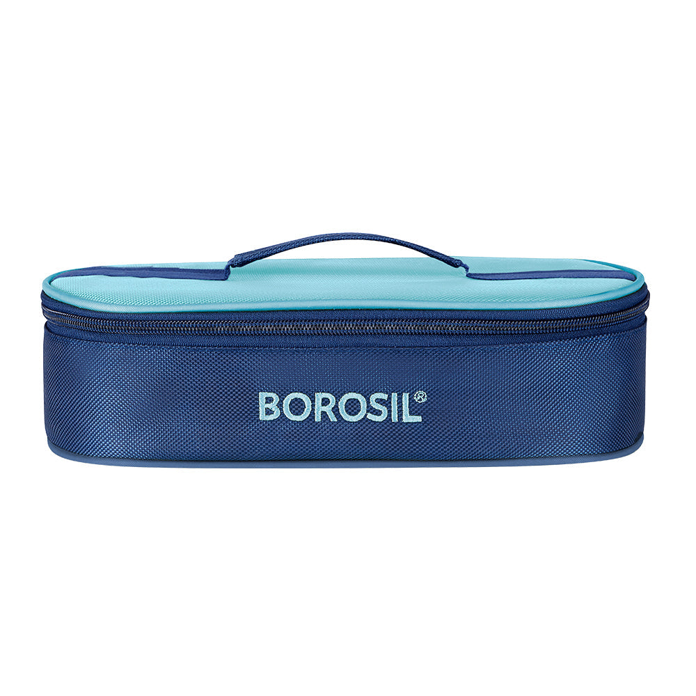 Borosil Alfa Green Flat Lunch Bag, Round (Only Bag)