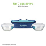 Borosil Alfa Green Flat Lunch Bag, Round (Only Bag)