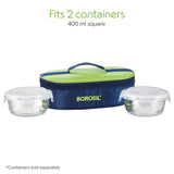 Borosil Alfa Green Flat Lunch Bag, Round (Only Bag)