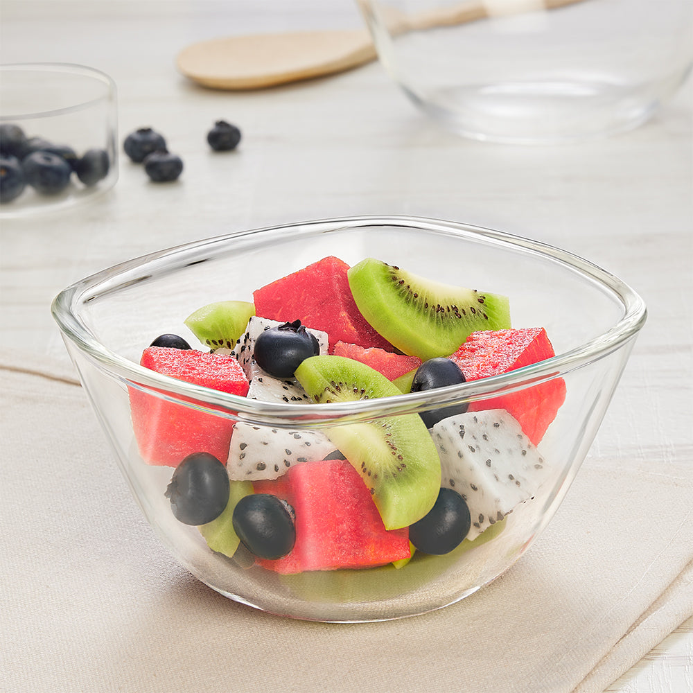 Borosil Square Mixing & Serving Bowl, 500ml