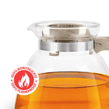 Borosil Voila Glass Carafe with Inbuilt Strainer Lid, Brown 1.5 L