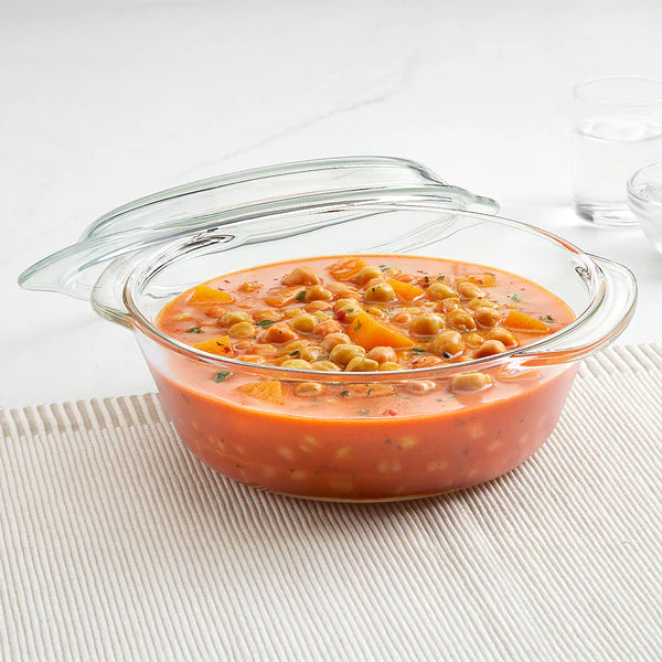 Borosil Round Casserole Set of 3 with Lid