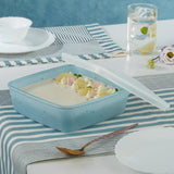 Borosil Colors Kube Square Dish with Lid