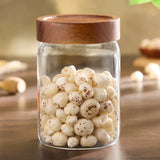 Borosil Tallwood Glass Jar with Acacia Lid