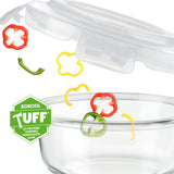 Borosil Klip n Store Round Glass Container, 320 ml