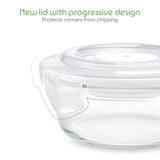 Borosil Klip n Store Round Glass Container, 320 ml