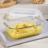 Borosil Tuff-Glass Klip n Store, Rectangular Container