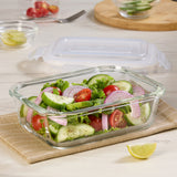 Borosil Tuff-Glass Klip n Store, Rectangular Container