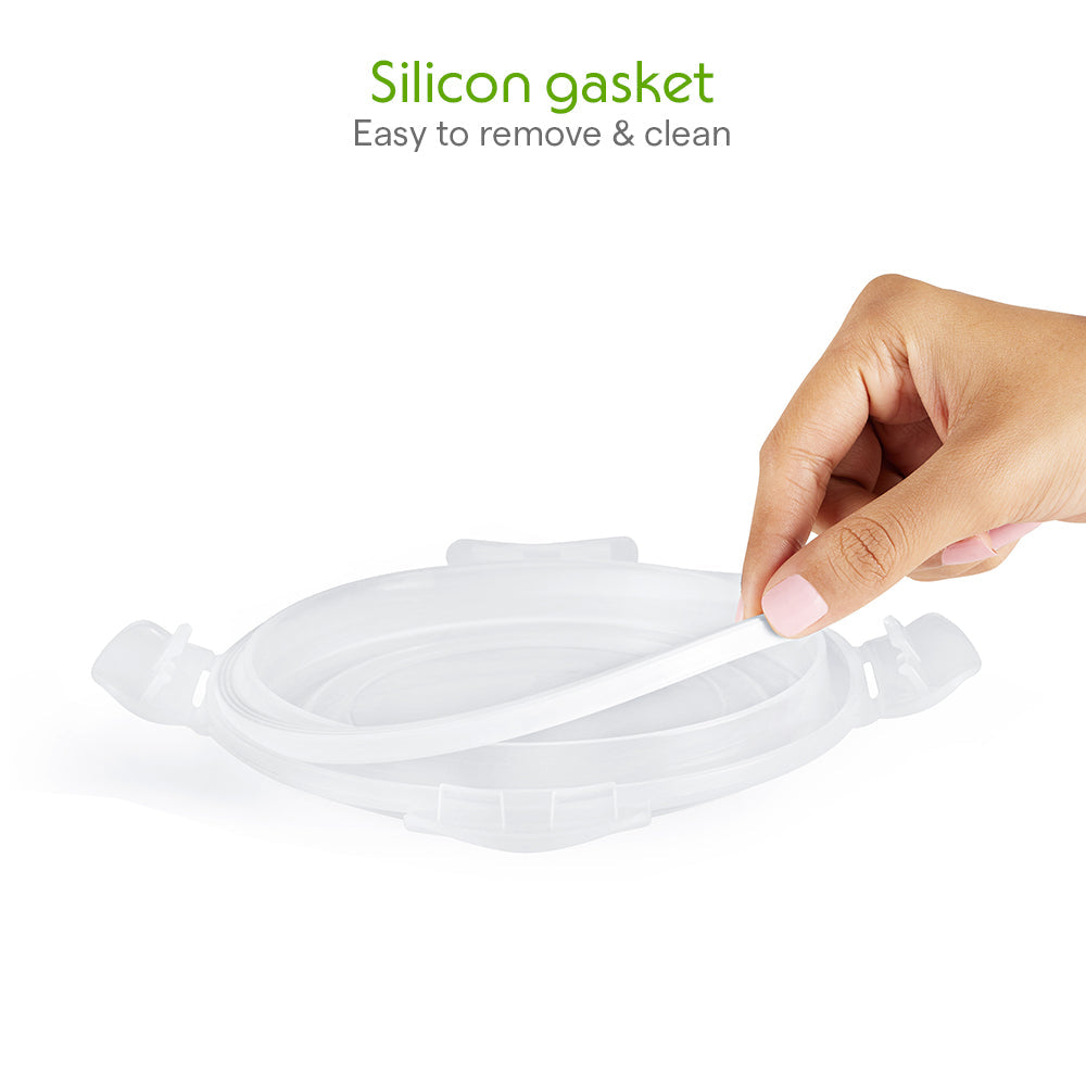 Borosil Tuff-Glass Klip n Store, Round Container