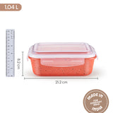 Borosil Colors Kube Pink Rectangle Klip n Store