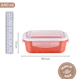 Borosil Colors Kube Pink Rectangle Klip n Store